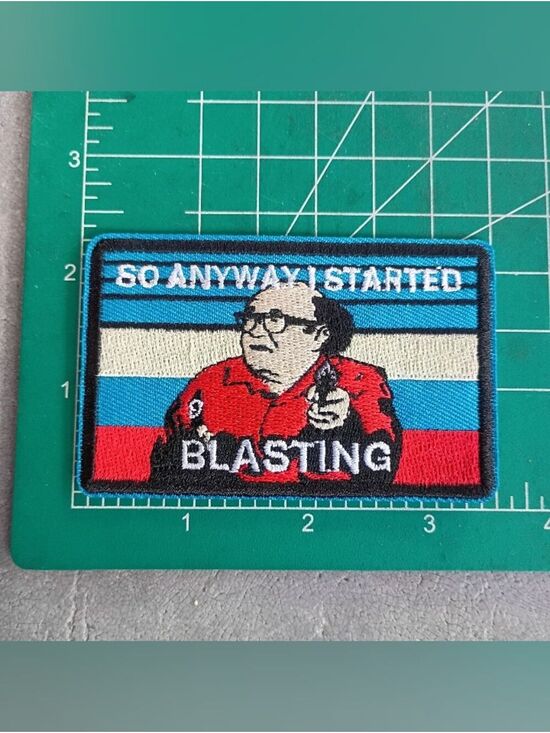 Hot Topic Accessories - Funny Meme So Anyway I Started Blasting Iron On Patch
